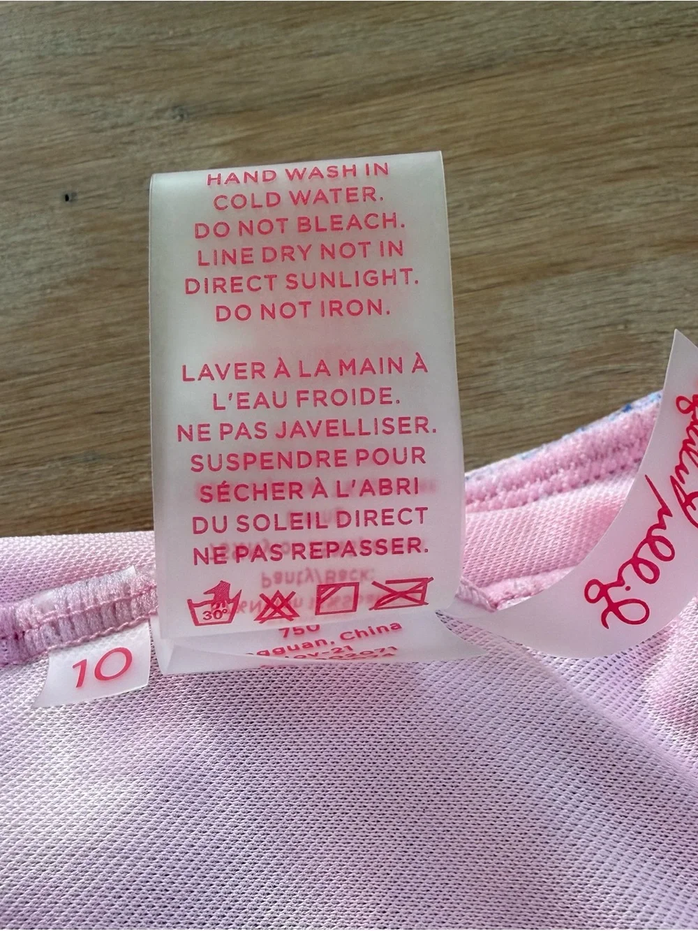 LILLY PULITZER Falmenco Bandeau Ruched One-Piece Swimsuit - Blue & Pink - Picture 8 of 10